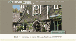 Desktop Screenshot of cedarwoodproducts.net